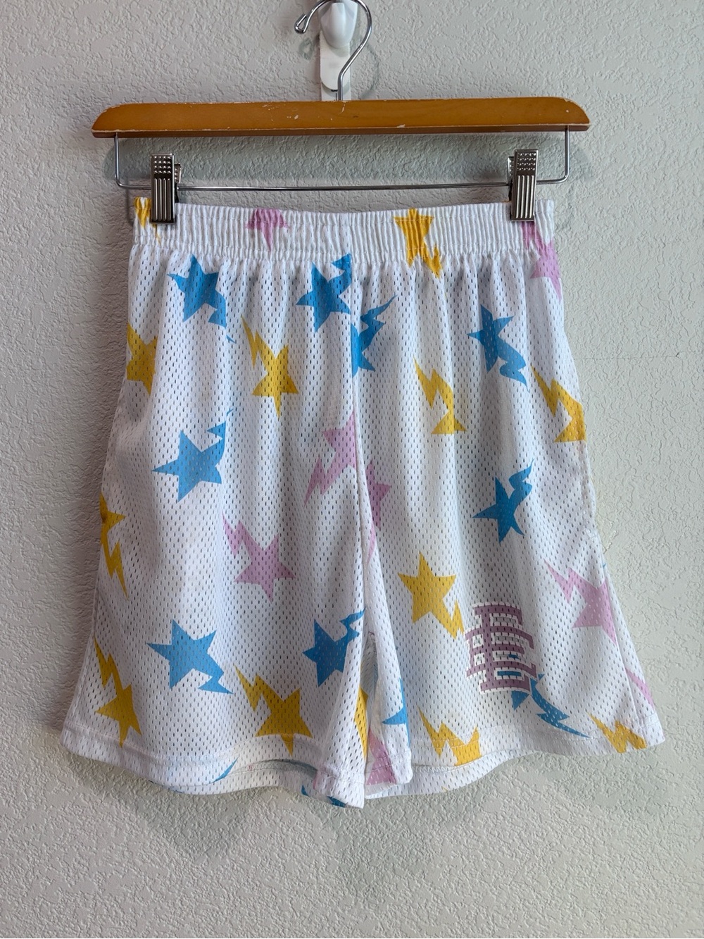 Eric Emanuel x BAPE EE Basic Shorts Mesh Star Pattern Women’s Size Large